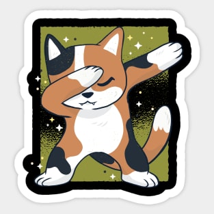 Cute Cartoon Cat Dabbing Sticker